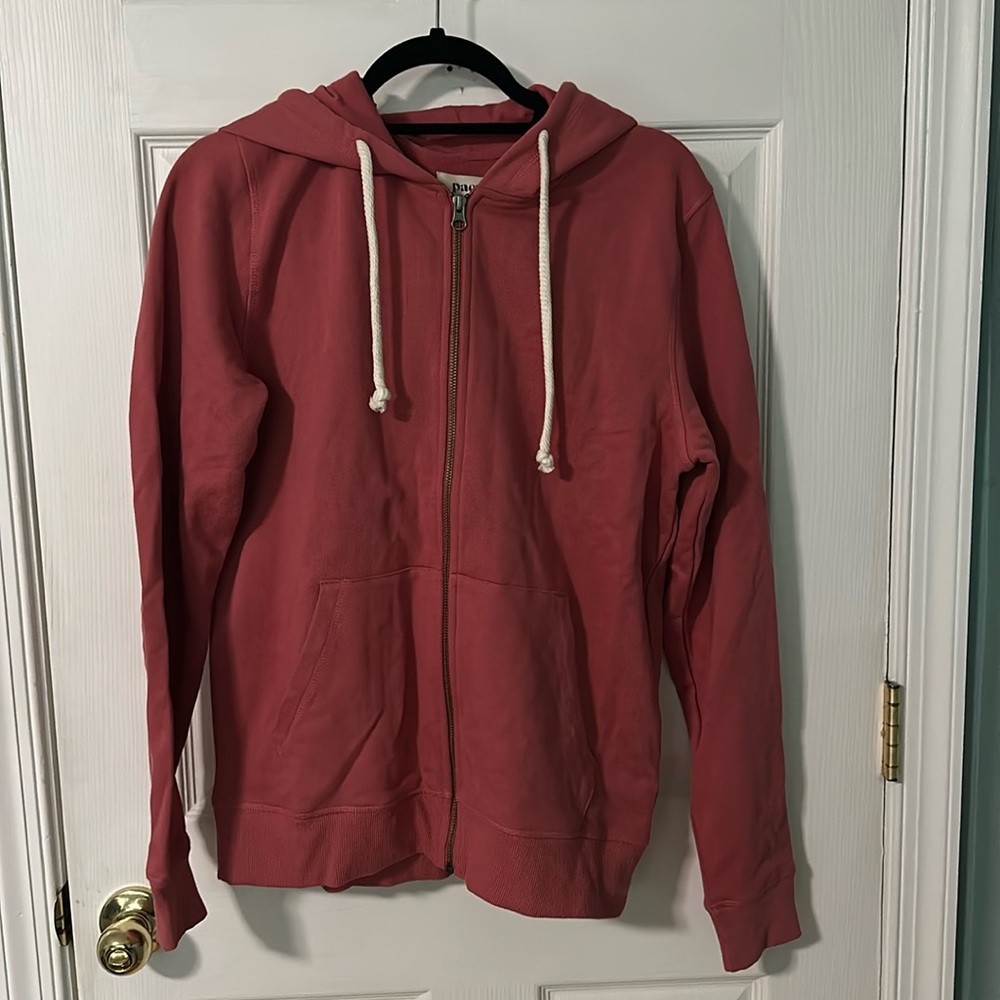 NWT Pact Cotton Hoodie in Coral Small